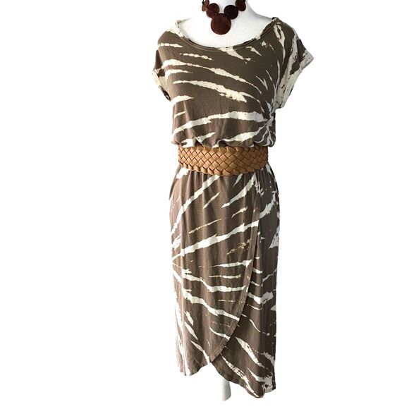 Young Fabulous & Broke Midi Wrap Tie Dye Dress Small - Picture 2 of 10